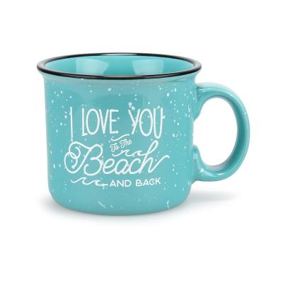 China Stocked Custom Logo 10oz Cast Sublimation Enamel Mug With Logo Printing for sale