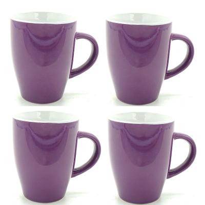 China Large Purple 16oz Coffee Mugs Bistro Ceramic Coffee Mugs Stocked for sale