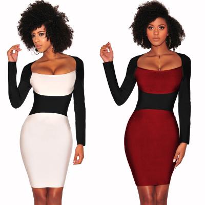 China New Next Ebay Wish Amazon Women Washable Hot Selling Sexy Raglan Sleeves A Skinny Dress Pencil Dress for sale