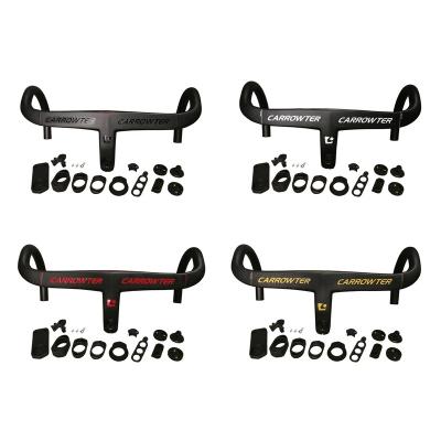 China Road Bikes Sale 4 Decals UD Matte Bicycle Integrated CARROWTER Carbon Handlebar Top Road Bike With Computer Plate Spacers Plastic Top Cover for sale