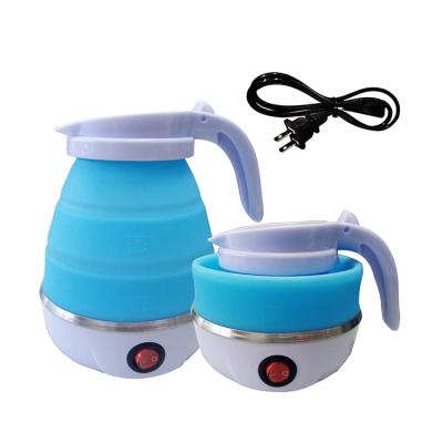 China Keep Warm Travel Hot Foldable Portable Kettle Pot Silicone Food Grade Factory Sale Electric Kettle Water Heaters for sale