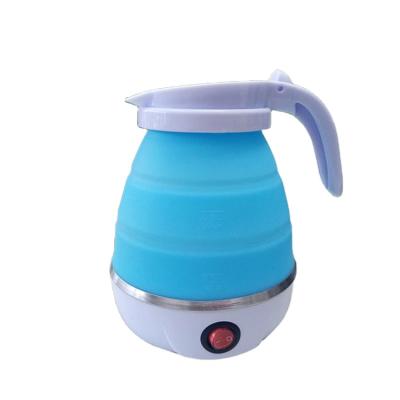 China Keep Hot Outdoor Portable Silicone Travel Mini Collapsible Tea Kettle 0.6L Electric Kettle for sale