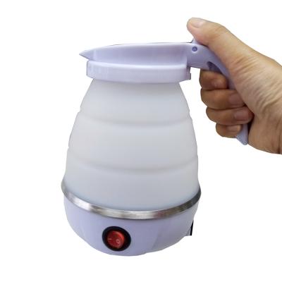 China Keep Boiling Water Hot Home Collapsible Tea Kettle Stainless Steel Silicone Electric Use 600w Pot for sale