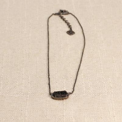 China KS FASHIONABLE Gunmetal Black Drusilla Necklace for sale