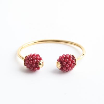 China Fashion CLASSIC Jewelry Niche Red Garnet Cranberry Pinecone Earrings Bracelet Sets for sale