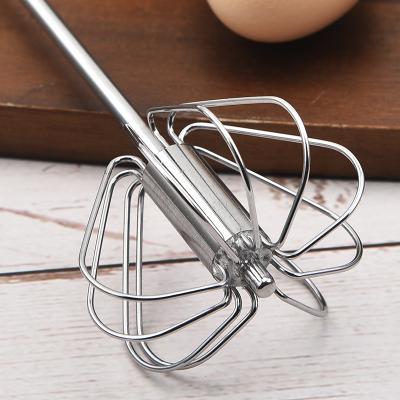 China Sustainable High Quality Semi-automatic Stainless Steel Turning Rotary Egg Beater for sale