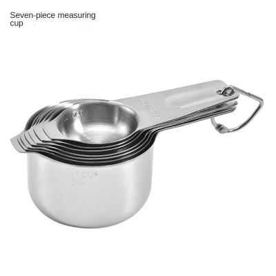 China Sustainable Popular Sale Seven-piece stainless Steel Multi-function Measuring Cup for sale