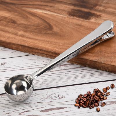 China Sustainable High Quality stainless steel manual food sealing clip coffee measuring spoon for sale