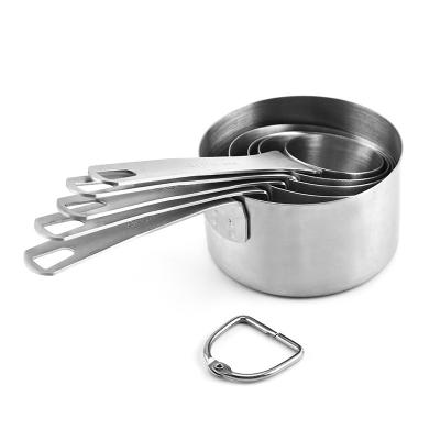 China Viable High Quality Measuring Cups And Measuring Spoons 5pcs Stainless Steel Kitchen Tools for sale