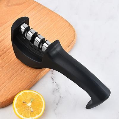 China Sustainable Household Kitchen Non-Slip Accessories Tools Stainless Steel Knife Sharpener for sale