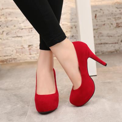 China New Arrival Height Increasing Women Heel Shoes High Quality Female Low Heel Platform Shoes Women Fashion Stiletto Ladies Heeled Shoes for sale