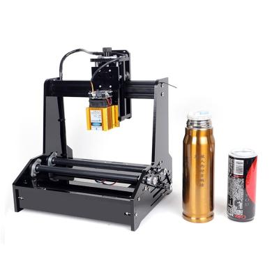 China Laser Engraving DIY Cylinder Carving Desktop Engraver Diode Laser Engraving Machine Superpower 15000MW 15W For Cans Stainless Steel Wood P for sale