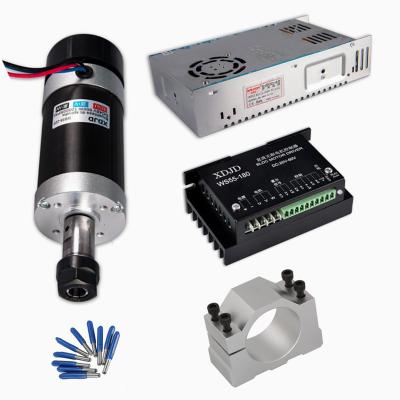 China ER11 Flange ER11 Driver 55MM Brushless Motor Switching Power Supply Spindle 400W DC Spindle Motor Brushless CNC Tools Material Shops construction for sale