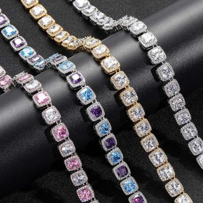 China High Quality Chain 10mm Zirconia Hip-Hop Necklace Men's Hip-Hop Hip-Hop Necklace Hip-Hop Cuban Necklace High Quality for sale