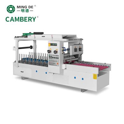 China Building Material Shops Enhanced precision wood profile wrapping machine wood plastic line cold glue pvc board laminating machine for sale