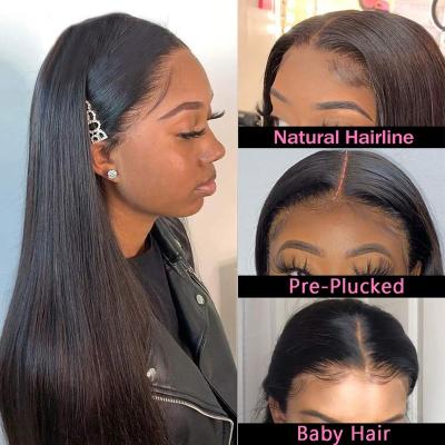 China Human Hair Human Hair Wigs Body Wave Human Hair Lace Front Wig HD Remy Brazilian Straight Lace Wigs For Black Women for sale