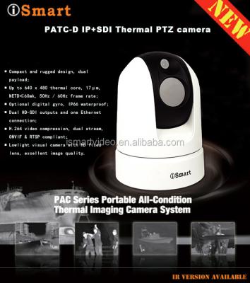 China Waterproof / Waterproof 25mm / 40mm PTZ Uncooled 384 x 288 Marine IP Camera for sale