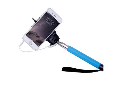 China Cable Take Pole Selfie Stick for cell phone , Foldable Wired Selfie Monopod for sale