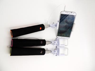 China Portable Foldable Samsung galaxy s5 selfie stick With cord / Shutter for sale