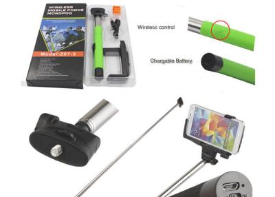 China Portable Wireless Selfie Monopod Bluetooth , IPhone / Samsung galaxy selfie stick for sale