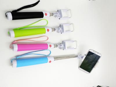 China Ineinanderschieben drahtlosen Selfie-Handstockes, bluetooth Kameraverschluss monopod zu verkaufen