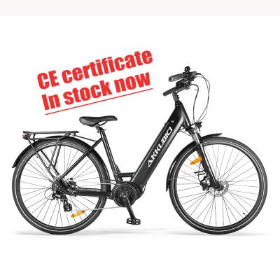 China Akkubici CE CERT 700c aluminum alloy 28 inch motor ebike bafang 250w electric mid torque city e bike for sale