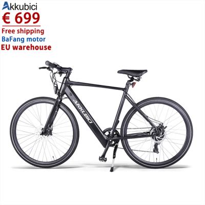 China Aluminum alloy Akkubici Bafang rear hub motor 36v 250w ebike 700c Eu warehouse road free shipping electric bike for sale