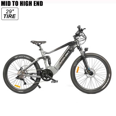 China High quality aluminum alloy Akkubici mountain 250w motor e bike mtb 29inch mid electric bicycles for sale