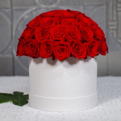 China Real Shaped Artificial Flower Mushroom Forever Preserved Eternal Roses In Box Valentine Gift Decoration Festival Wedding for sale