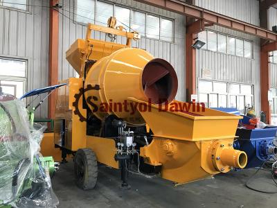 China Full Diesel Power Concrete Mixer with Pump Concrete Mixing Pump on Sale with World Brand Engine Lovol 1004 for sale