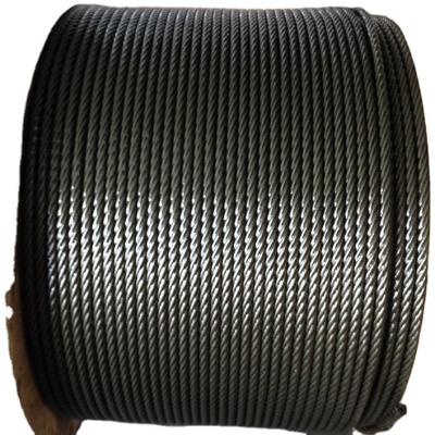 China Construction 6x37 ungalvanized steel wire rope for sale