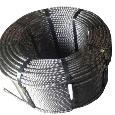 Chine Construction 6X24+7FC ungalvanized steel wire rope 9 mm à vendre