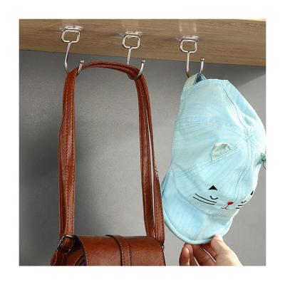 China Stocked Custom Transparent Self Adhesive Top Selling Wall Hat Hook Hanging For Towel for sale