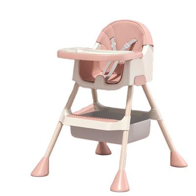 China Adjustable Children Table Chair Multifunctional Infant Studying Table And Chair Folding Portable Children's Dining Chair for sale