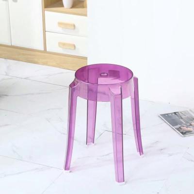 China Modern thickened plastic stools in high outdoor dining stools in the living room stackable plastic stools for sale