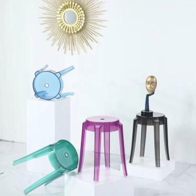 China Minimalist Stackable Plastic Stool Thickened Plastic Stool Simple Nordic Stool Chair for sale