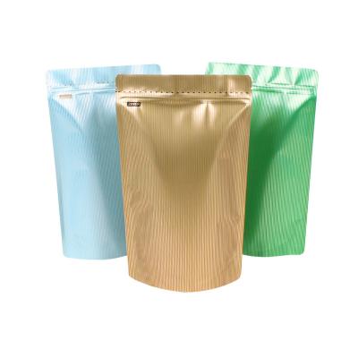 China Custom Printed Moisture Proof Stand Up Poly Plastic Coffee Bags Colorful Aluminum Foil Zipper Bag For Postage for sale