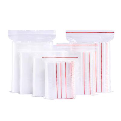 China Food POLYSMARTS Various Specification Transparent PE Zipper Bag For Food Packing for sale