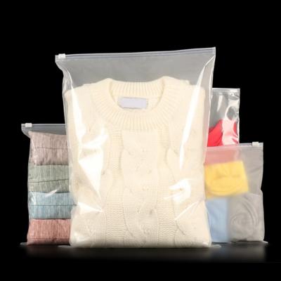 China PE Plastic Zipper Bag Moisture Proof Recyclable LDPE Zipper Slider Custom Packing Custom Bag For Garment for sale