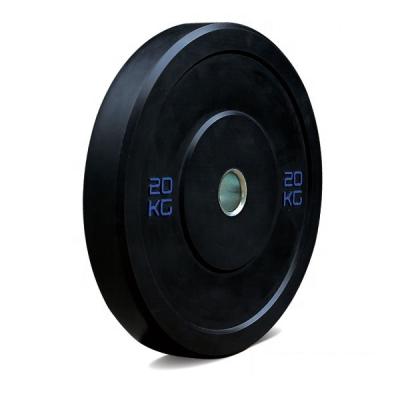 China High Quality Black Gym Equipment Rubber Weight Plates Barbell Rubber Bumper Plates for sale