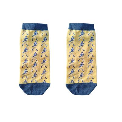 China Breathable Ankle 100 Polyester Sublimation Printed Socks for sale