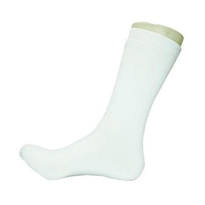 China Antibacterial White Tube Blank 100 Polyester Sublimation Socks for sale