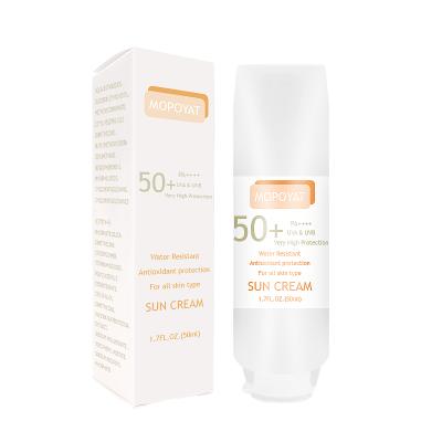 China MOPOYAT 50ml Moisturizer Sunscreen Cream Long Lasting Waterproof Private Label Sun Cream SPF 50++++ for sale