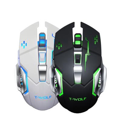 China Wholesale 2.4Ghz Optical Mouse USB Gaming Mouse Luminous Mechanical Mouse 6 Gaming Desktop E-sport Wireless Charging Key Mouse for sale