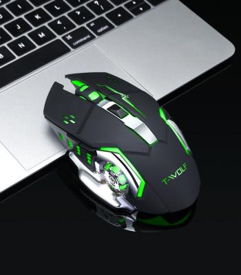 China 2.4Ghz Logo USB Mouse OEM RGB Custom Wireless Rechargeable Gaming Computer Optical Mechanical Mouse USB Wireless Mouse for sale