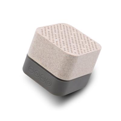 China Hot selling AirPlay Amazon environmental protection material wheat straw+ABS wireless small portable speakers for sale