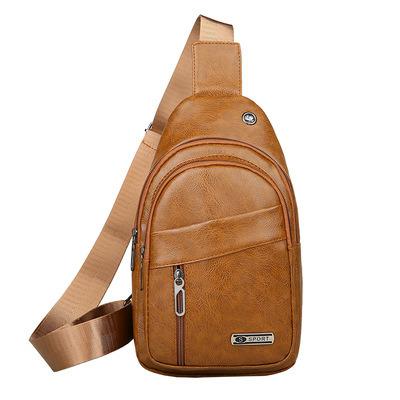 China PU PU leather chest bags fashion messenger Sling bag for mens bags chest shoulder crossbody Satchel for sale