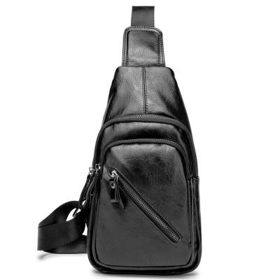 China PU PU leather chest bags fashion messenger Sling bag for mens bags chest shoulder crossbody Satchel for sale