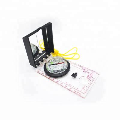 China Pointing Guide Acrylic Tracing Mirror Scale Map Scale Ruler Compass for Map Orienteering and Measuring for sale