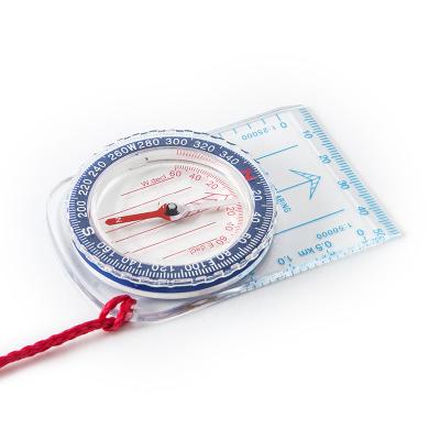 China Navigating Guide Map Compass Portable Scale Compass Acrylic Hiking Wild Exploring Ruler for sale